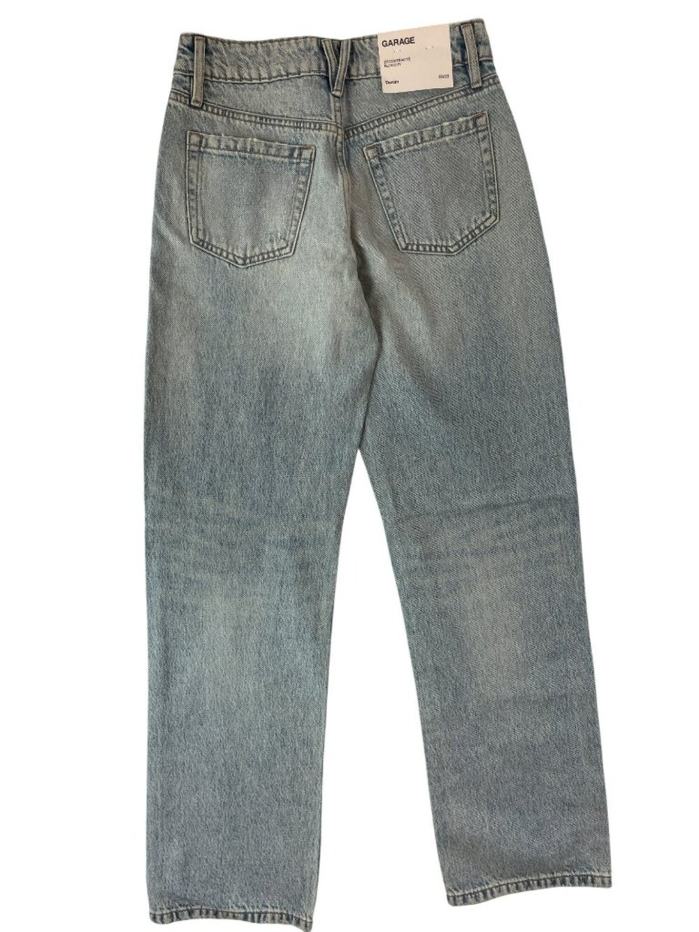 Garage Denim Slouchy Jeans Willow Blue Organic Cotton Blend Wmns Sz 00/23 $70NWT - Picture 2 of 8